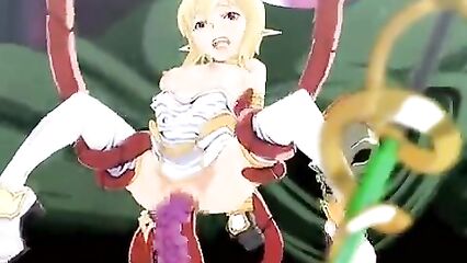 Блондинку связало и трахнуло нечто